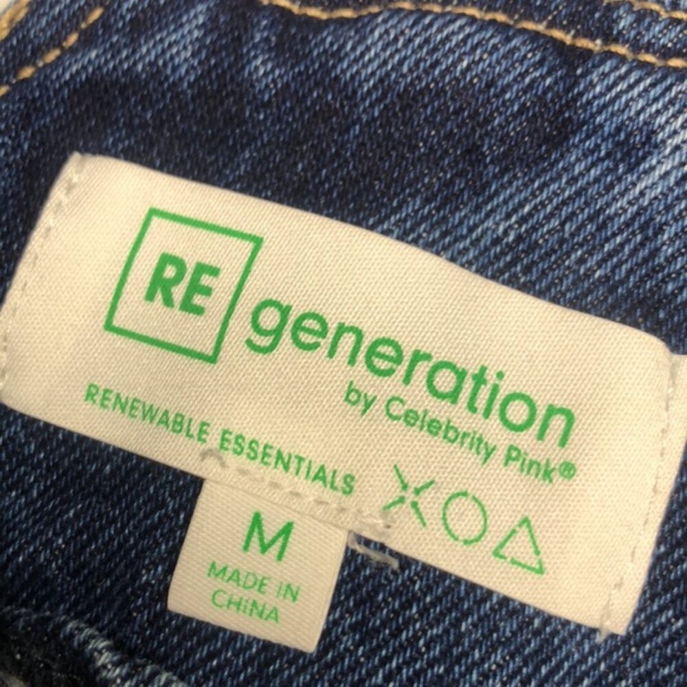 REGENERATION BY CELEBRITY PINK OVERALL STYLE DRESS SZ M ⭐️ - Picture 3 of 9